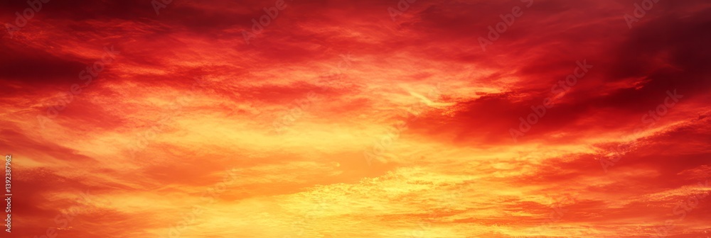 Fototapeta premium Glowing red to goldenrod yellow gradient fiery tones with high intensity perfect for dramatic visuals 