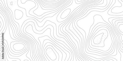 Abstract Topography Line Map with Hand-Drawn Style and Vintage Outdoor Aesthetic, Ideal for Rustic Travel Posters, Hiking-Themed Prints, and Retro Geography Illustrations