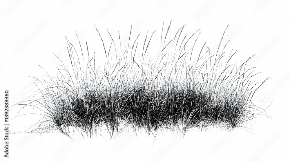 Fototapeta premium drawing grass illustration