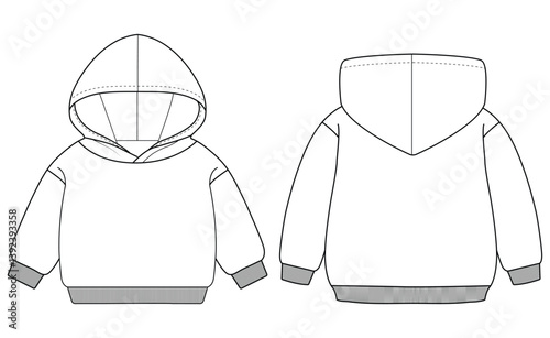 Kids Baby Girl Hoodie Template Vectors design