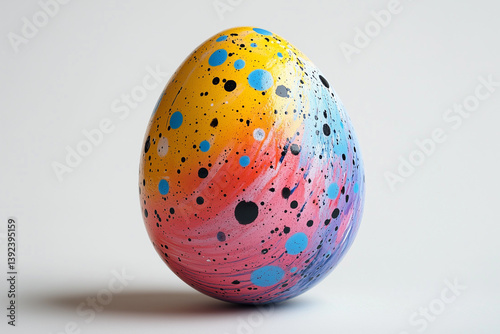 colorful easter egg isolated on white background