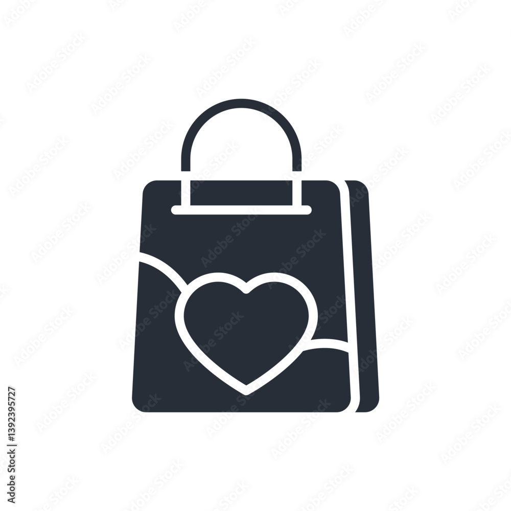 love shopping icon. vector.Editable stroke.linear style sign for use web design,logo.Symbol illustration. love shopping icon. vector.Editable stroke.linear style sign for use web design,logo.Symbol illustration.