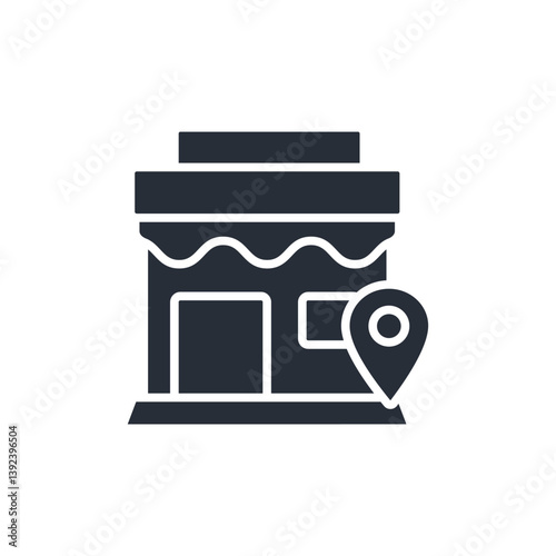 store location icon. vector.Editable stroke.linear style sign for use web design,logo.Symbol illustration.