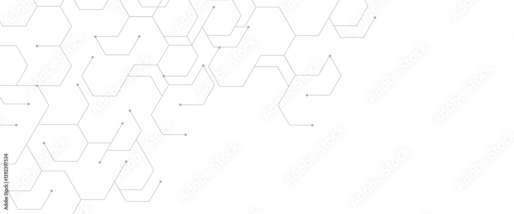 Obraz premium Vector abstract hexagonal geometric science background.