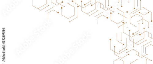 Vector abstract hexagonal geometric science background.