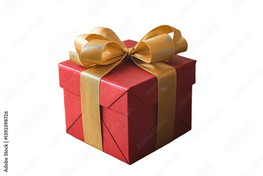 Obraz premium A photo of a red gift box