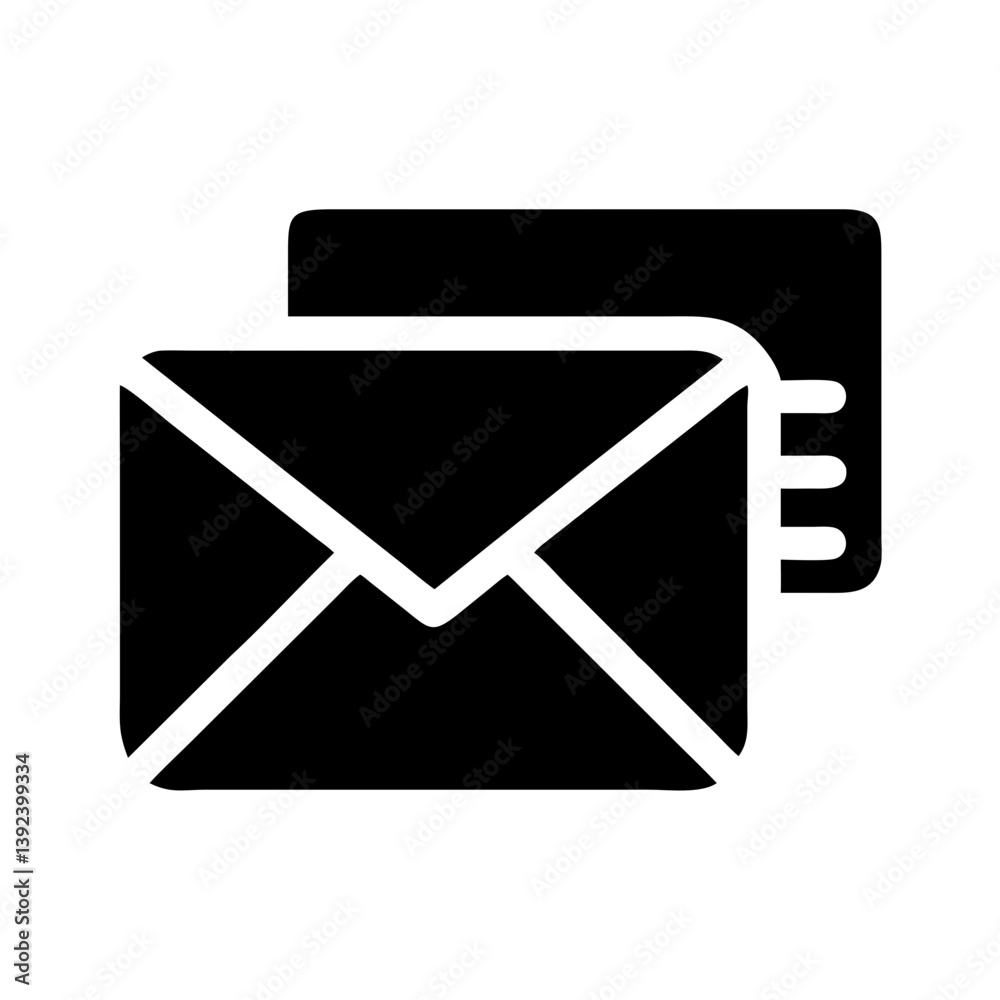Envelope Icon Representing Email or Messages Icon Design Envelope Icon Representing Email or Messages Icon Design