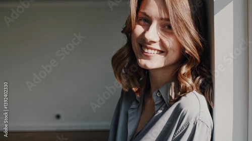 The Woman Smiling Brightly