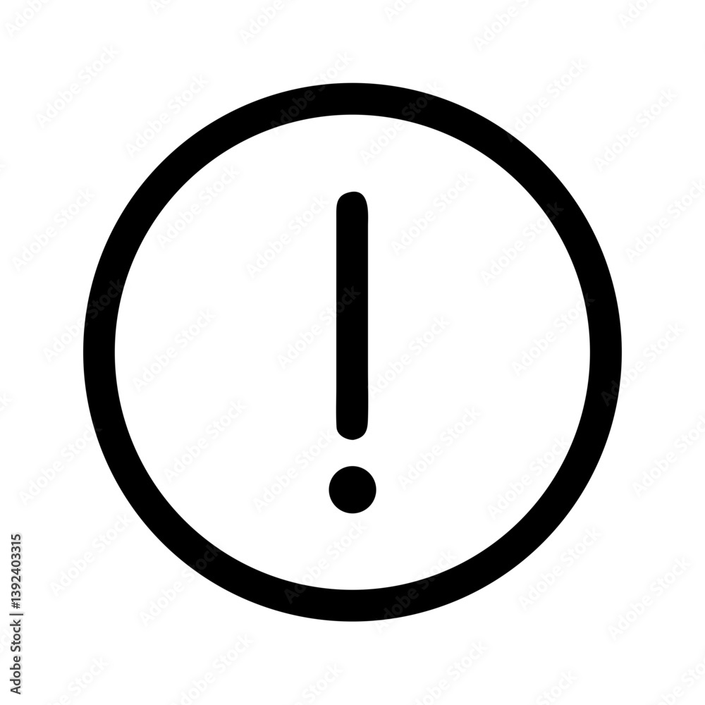 Exclamation Mark in Circle Representing Warning or Alert Icon Design Exclamation Mark in Circle Representing Warning or Alert Icon Design