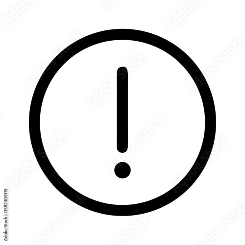 Exclamation Mark in Circle Representing Warning or Alert Icon Design