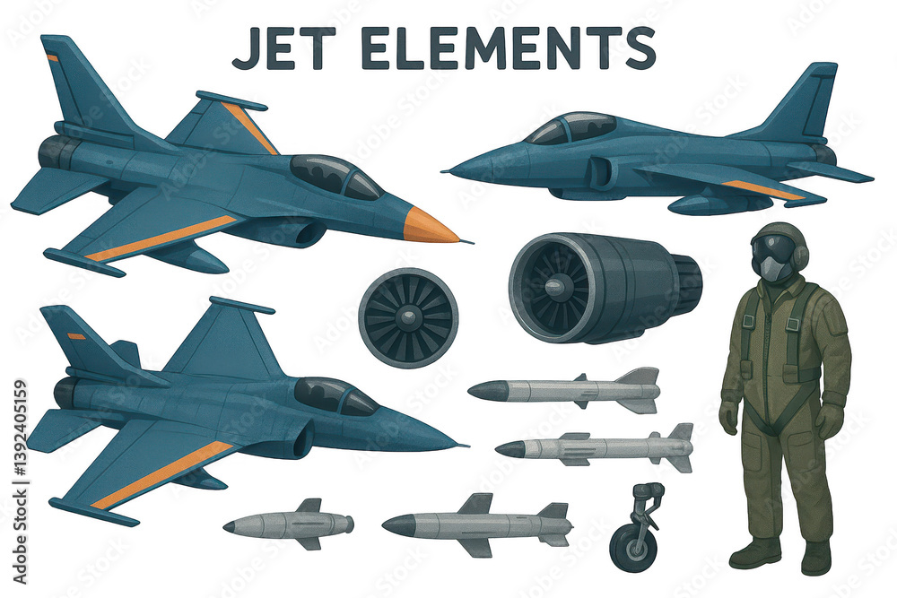 Jet Elements Collection for Simple Design and Composition Needs