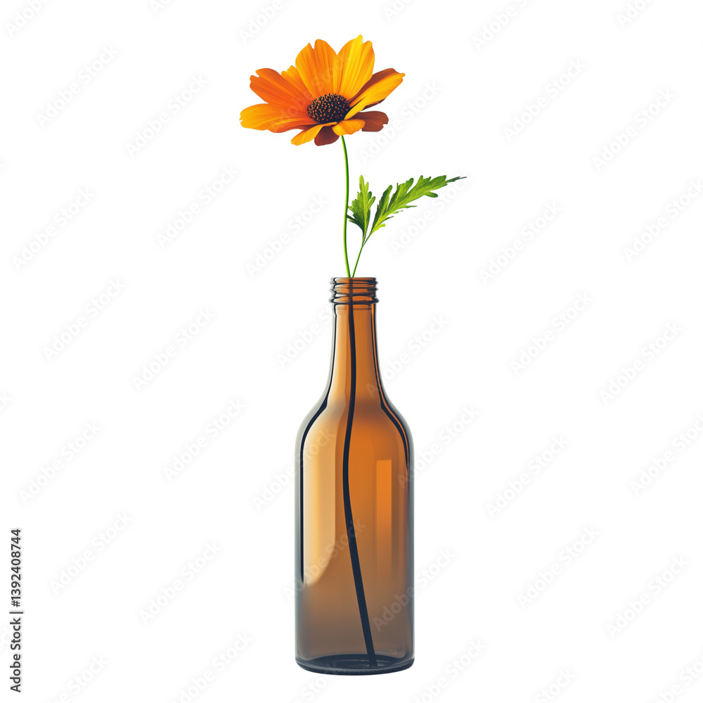Obraz premium Flower in a Bottle Symbolizing Earth Day 