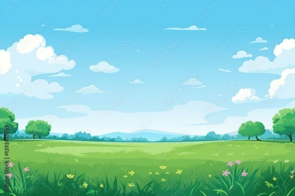 Fototapeta premium Meadow meadow grassland landscape.