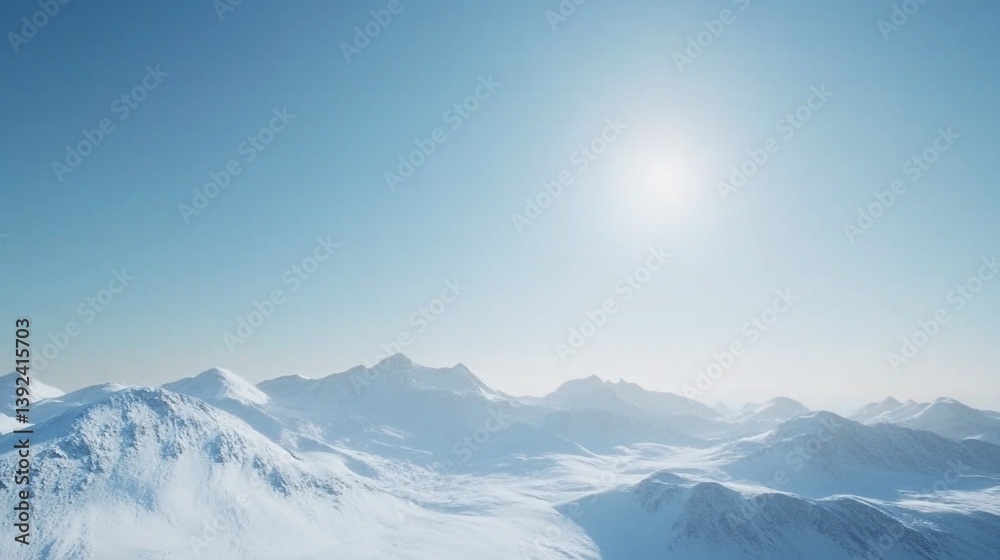 Sublime Arctic Vista: A Majestic Panorama of Snow-Capped Mountain Peaks Sublime Arctic Vista: A Majestic Panorama of Snow-Capped Mountain Peaks
