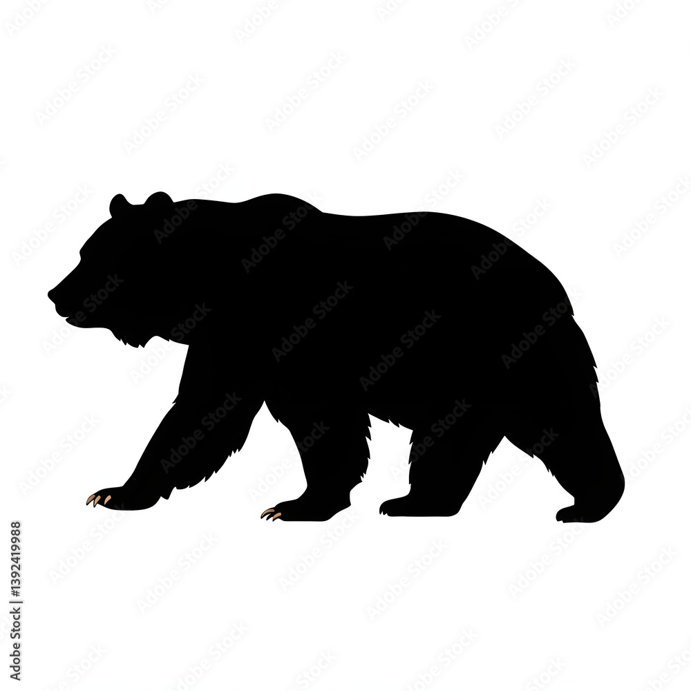 Fototapeta premium bear silhouette vector