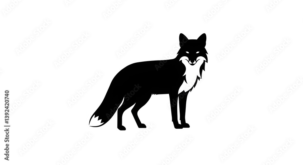 Fototapeta premium black and white wolf