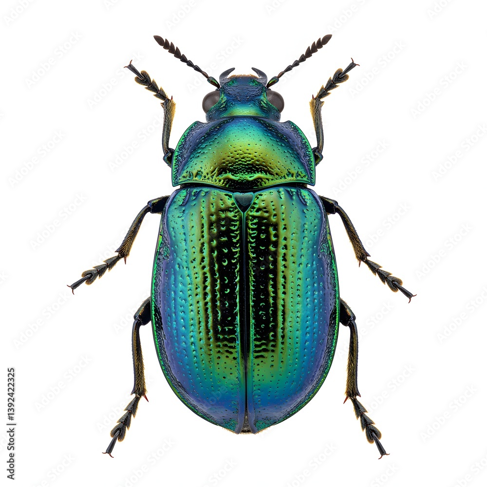 Naklejka premium green bug isolated on white