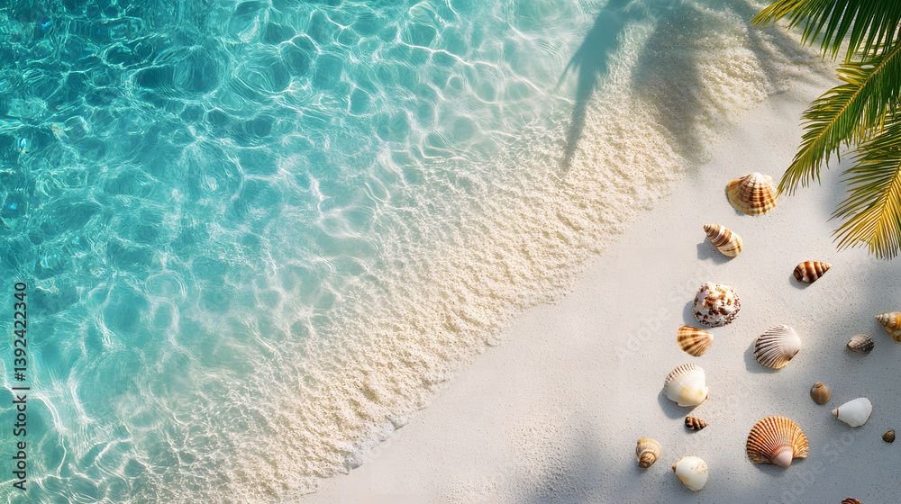 Naklejka premium beach, starfish, sea, sand, summer, shell, ocean, nature, star, seashell, vacation, water, tropical, travel, white, spa, animal, holiday, isolated, coast, beauty, nobody, wave, red, sky