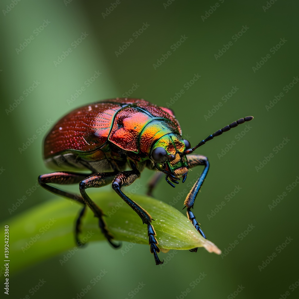 Fototapeta premium green bug on a leaf