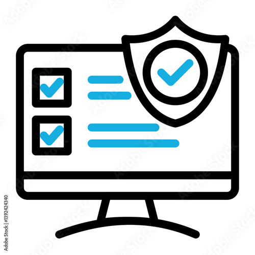 Validation Icon Line Color Style for Startup Business Pack Icon Themes