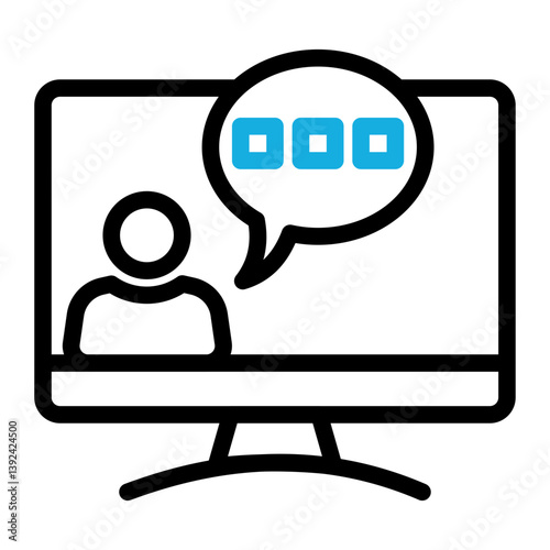 Chat Icon Line Color Style for Startup Business Pack Icon Themes