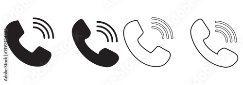 flat icon, phone icon, call icon, phone and call icon set vector.