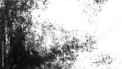 Vector grunge abstract texture. Effect old wall cemet texture background. Black blot with splashes. Vector illustration