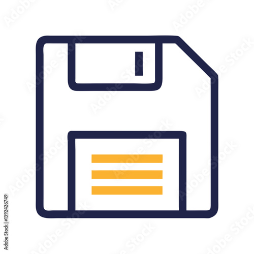 Floppy Disk Representing Save Function Icon Design
