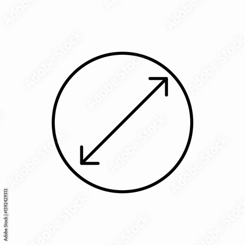 Free Download Diagonal line measure icon vector sign - GFXLoad