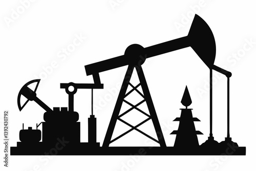 oil pump vector illustration