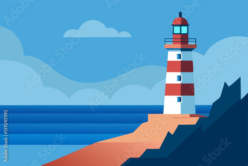 lighthouse in the background