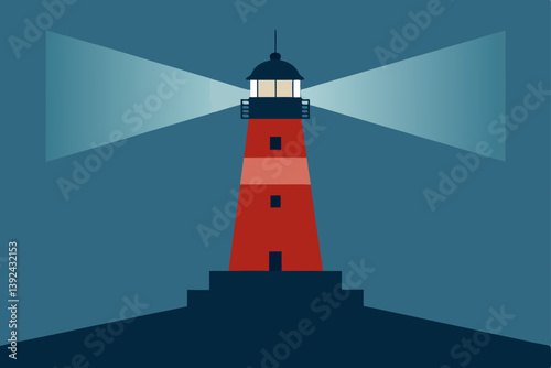 lighthouse on a blue sky background