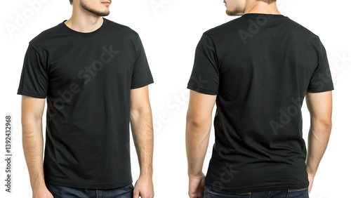 Wallpaper Mural black t-shirt template front and back Torontodigital.ca