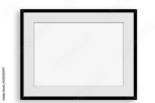 A blank picture frame ready for artwork or a photograph display.