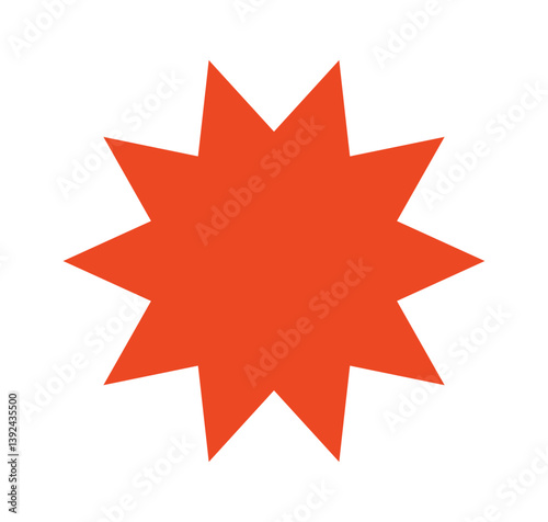 Starburst colorful tag. Star burst badge vignette. Vector simple pink red green blue round collection.