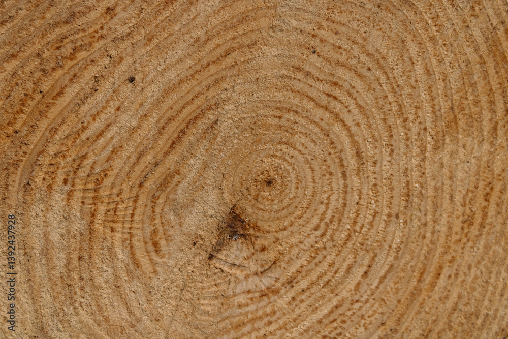 Fototapeta premium Close up of tree trunk showing growth rings and texture