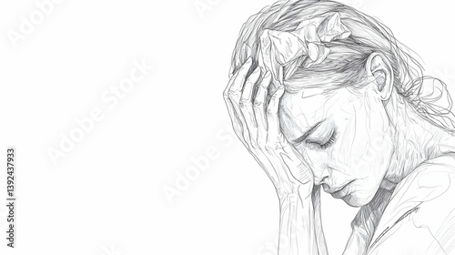 depression drawing illustration