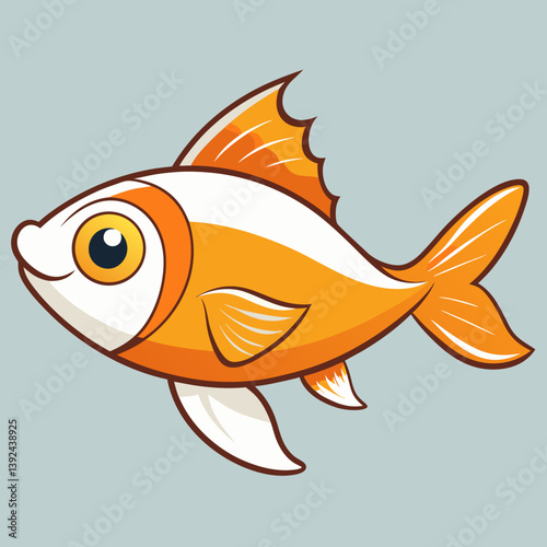 vector illustration of goldfish