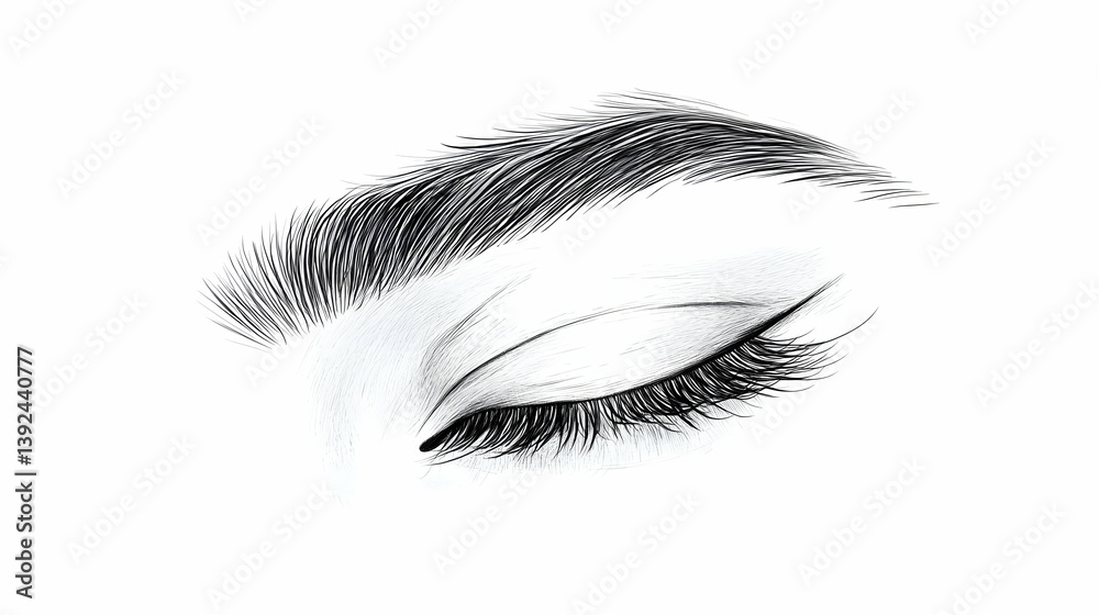 Fototapeta premium brows drawing illustration