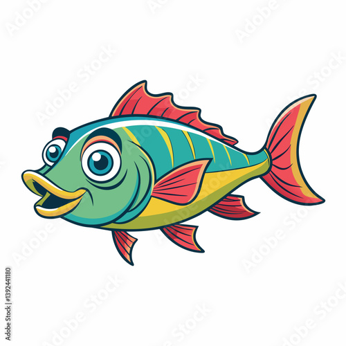 vector illustration of a fish