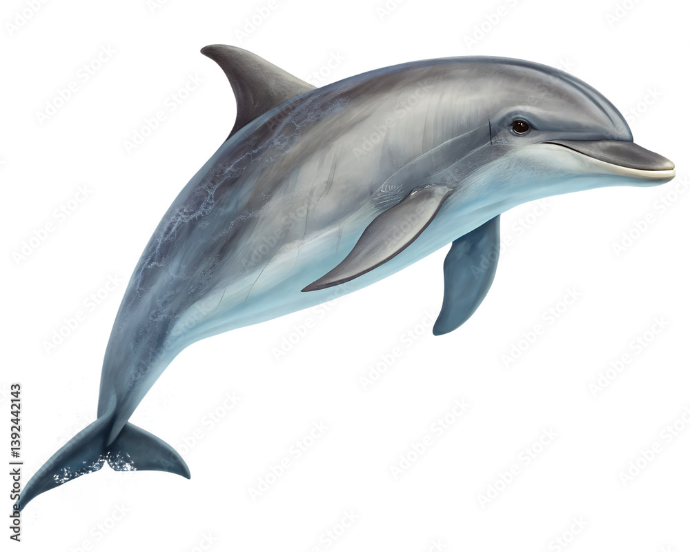 A dolphin isolated on a transparent background A dolphin isolated on a transparent background