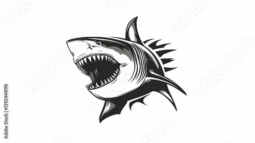 shark drawing easy illustration