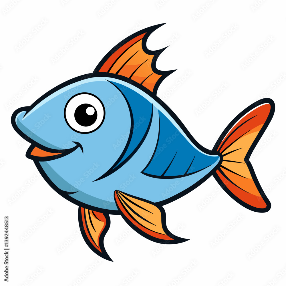 Fototapeta premium vector illustration of a fish