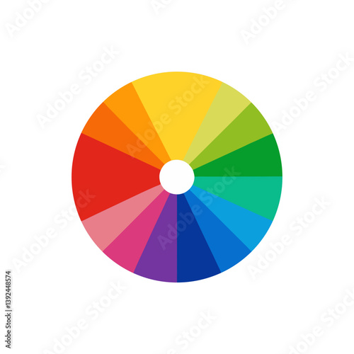 color wheel isolated on white