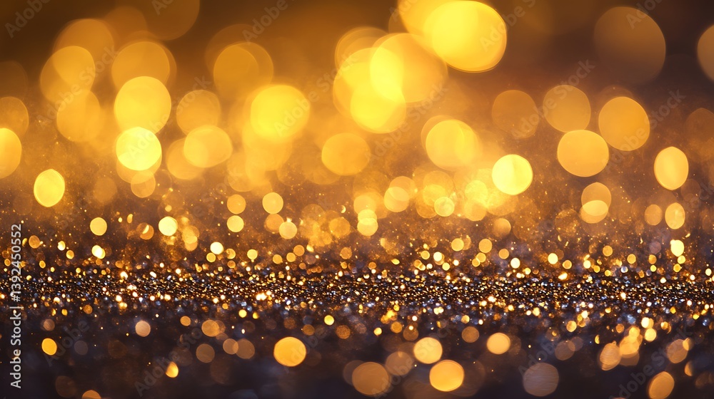 Golden bokeh lights background Golden bokeh lights background