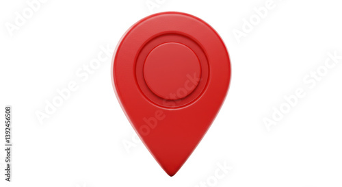 Принти на полотні Isolated Red Map Pointer