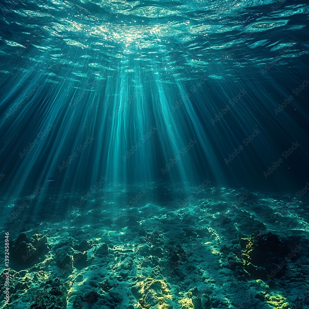 Fototapeta premium Sunlit Underwater Ocean View