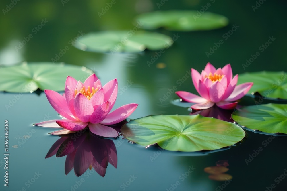 Lotus flowers floating on calm lake surface with green leaves submerged in water, aquatic life , lotus flower lake green water Lotus flowers floating on calm lake surface with green leaves submerged in water, aquatic life , lotus flower lake green water