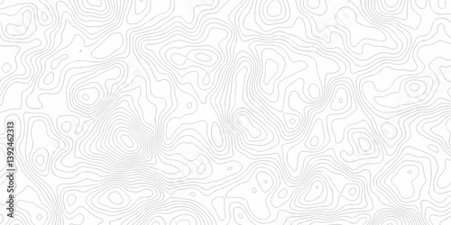 Modern topography digital map design White background with topographic world grid wave Topographic map geographic line texture.	