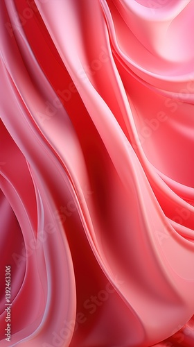A piece of pink satin fabric, resembling the delicate petals of a flowering plant